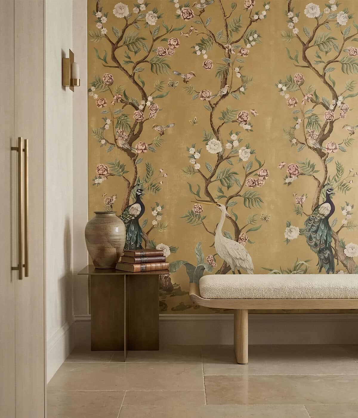 Abstract luxury wall mural in a hallway